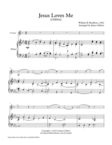 Jesus Loves Me (arr. James Gilbert)