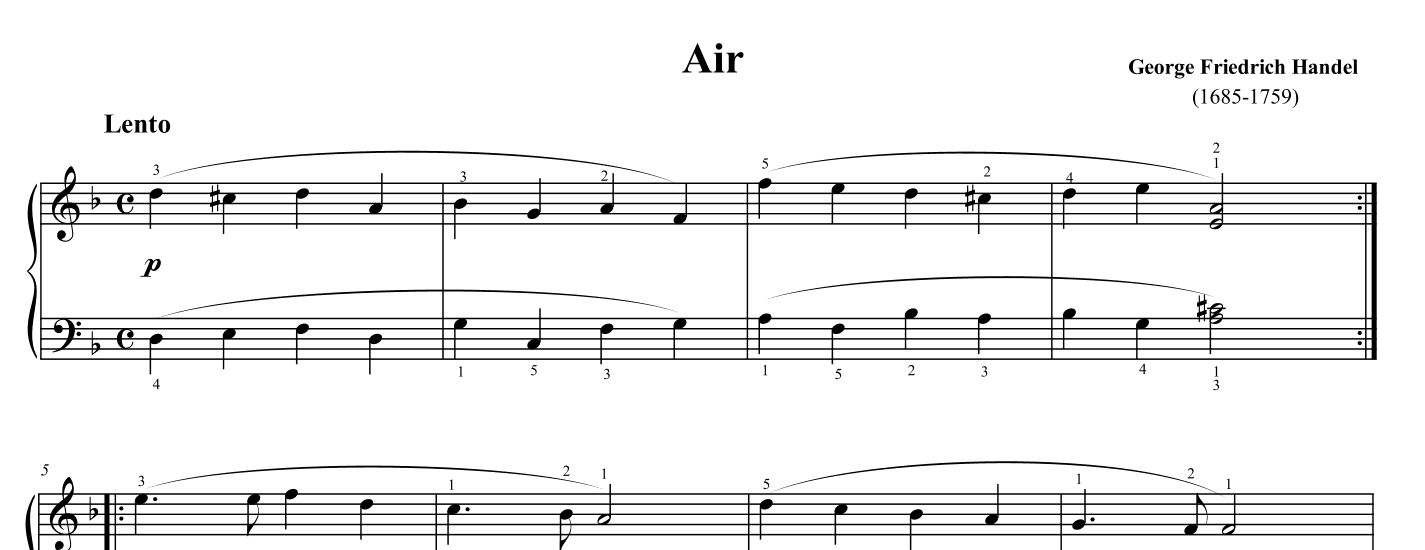 Handel Air in D minor (arr. Ben Choupak)