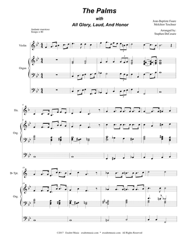The Palms (with "All Glory, Laud, and Honor") (Duet for Bb-Trumpet and French Horn) (arr. Stephen DeCesare)
