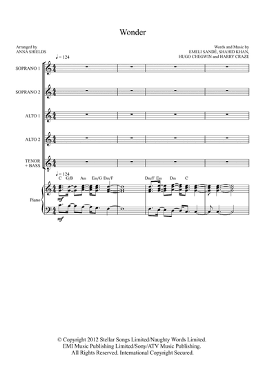 Wonder (arr. Anna Shields)