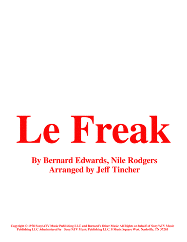 Le Freak (arr. Jeff Tincher)