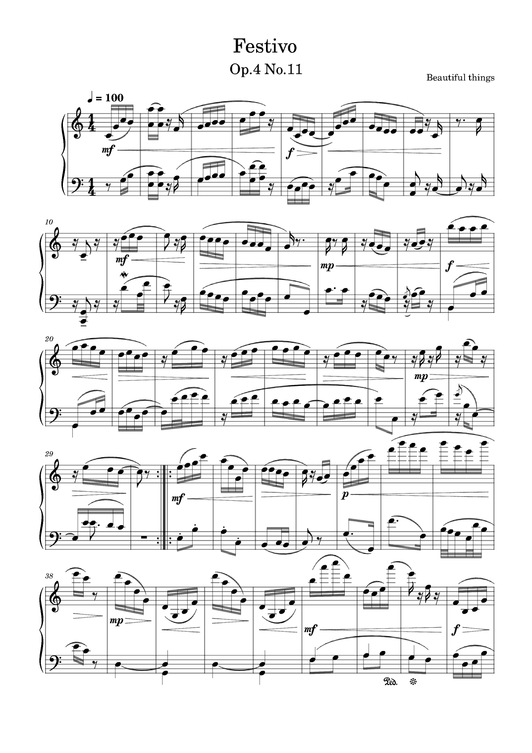 Festivo-Beautiful things Op 4 No.11