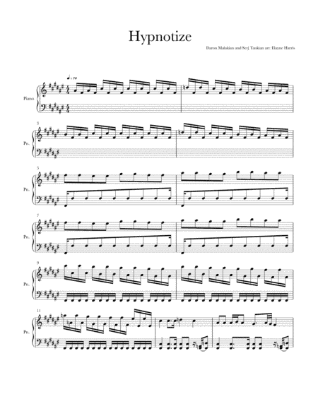 Hypnotize (arr. Elayne Harris)