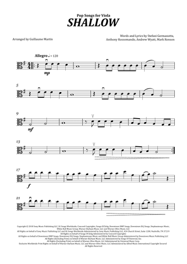 Shallow (arr. Guillaume Martin)