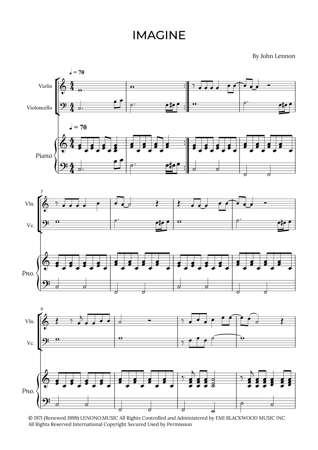 Imagine (arr. Alex Nunes Rodrigues)