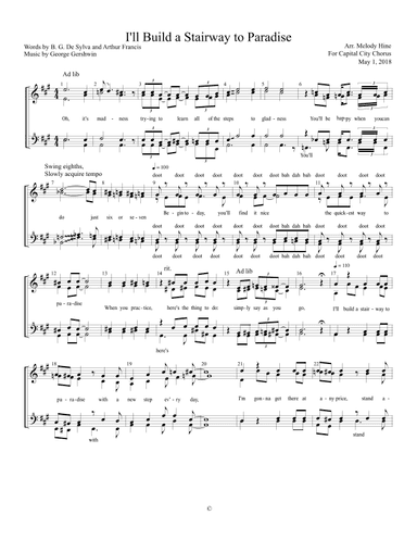 I'll Build A Stairway To Paradise (arr. Melody Hine)