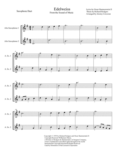 Edelweiss (arr. Jeremy Corcoran)