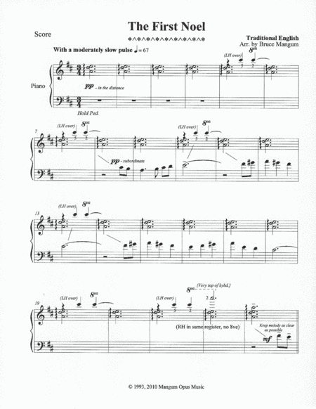 The First Noel (arr. Arranged by Bruce E Mangum)