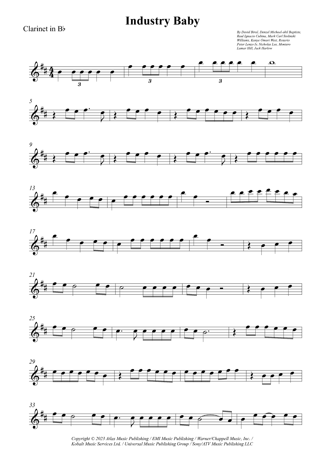 Industry Baby (arr. Wesley S. SIlva)