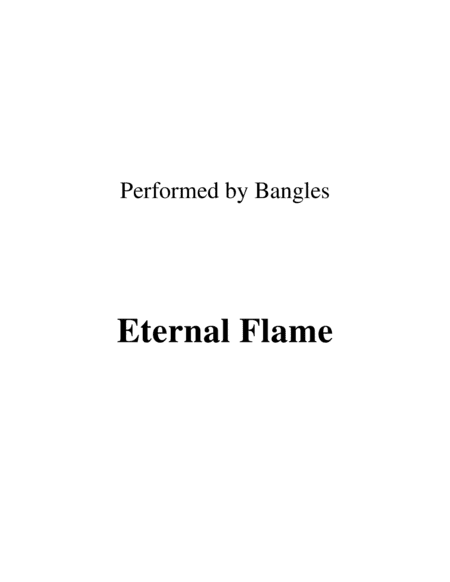 Eternal Flame (arr. Ronn M)