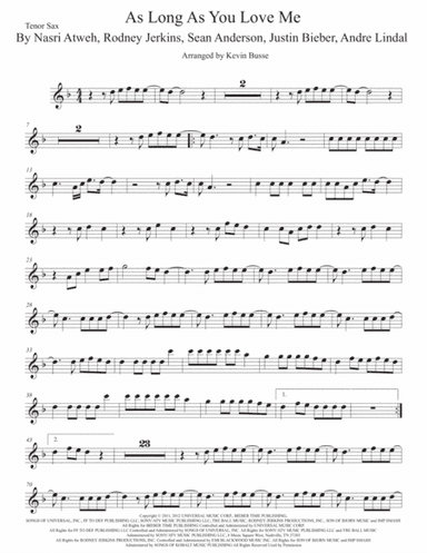 As Long As You Love Me (arr. Kevin Busse)