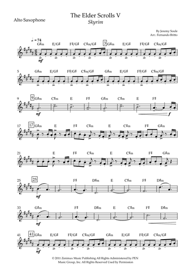 Dragonborn (skyrim Theme) (arr. Fernando Britto)