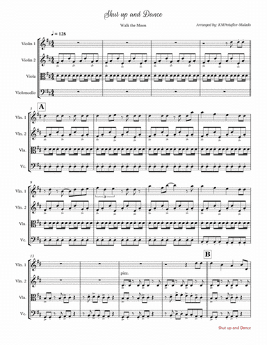 Shut Up And Dance (arr. KMPeñaflor-Malado)