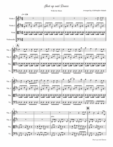 Shut Up And Dance (arr. KMPeñaflor-Malado)