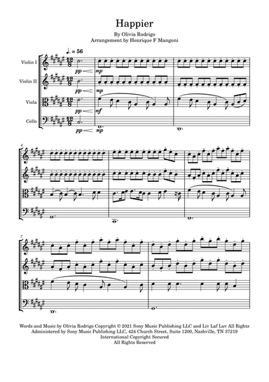 Happier (arr. Henrique F Mangoni)