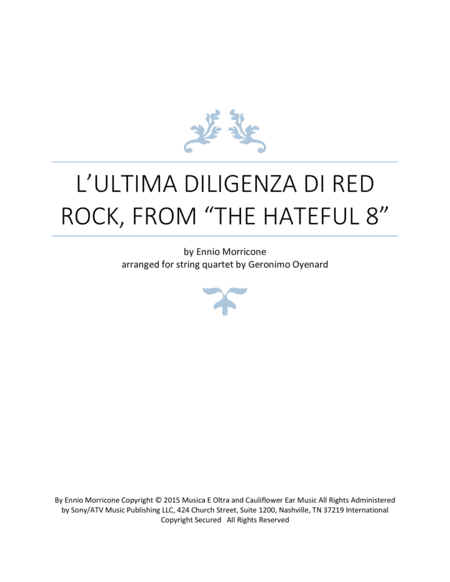 L'ultima Diligenza Di Red Rock (arr. Geronimo Oyenard)