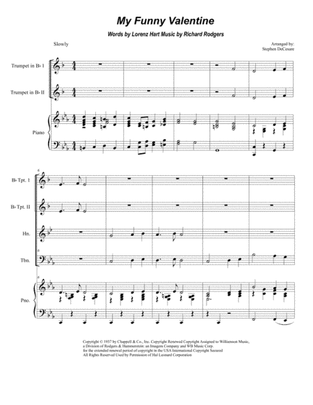 My Funny Valentine (arr. Stephen DeCesare)