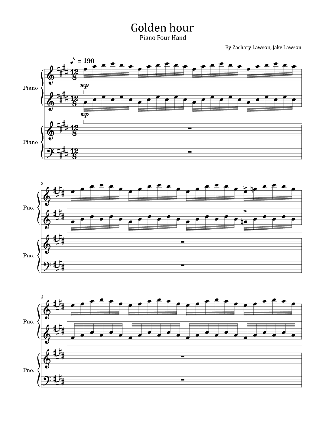 Golden Hour (arr. poon)