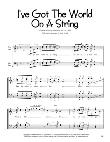 I've Got The World On A String (arr. Larry Wright)