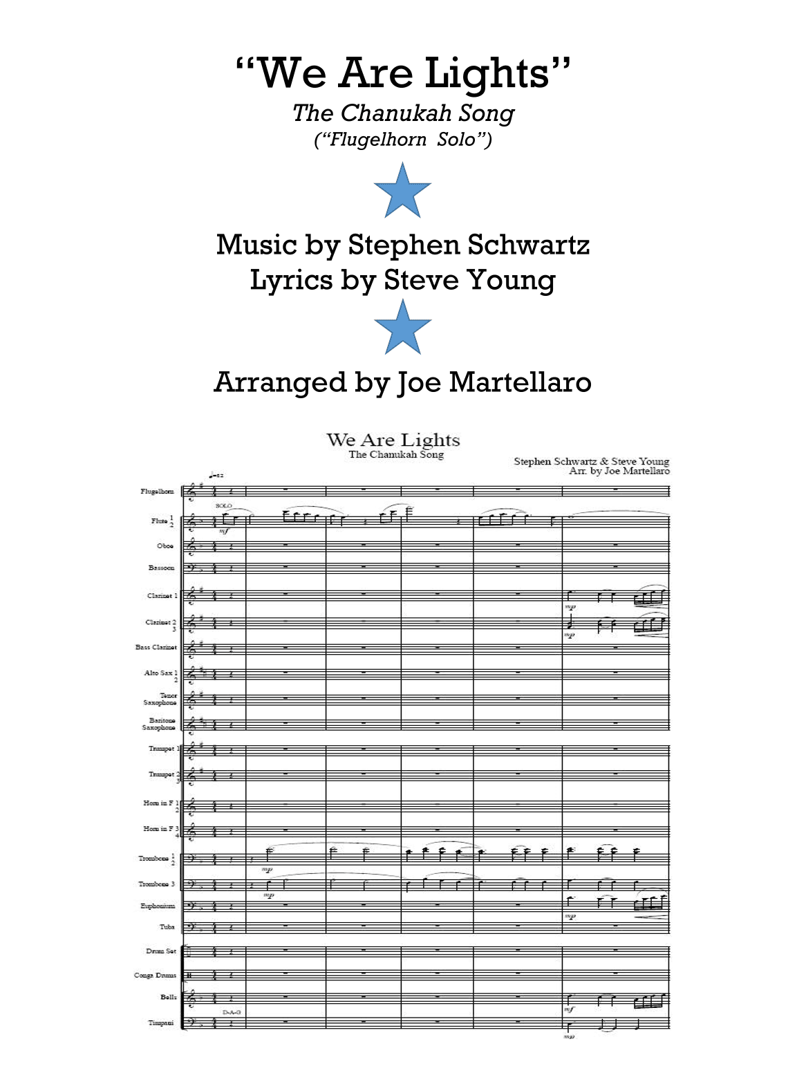 The Chanukah Song (we Are Lights) (arr. Joe Martellaro)
