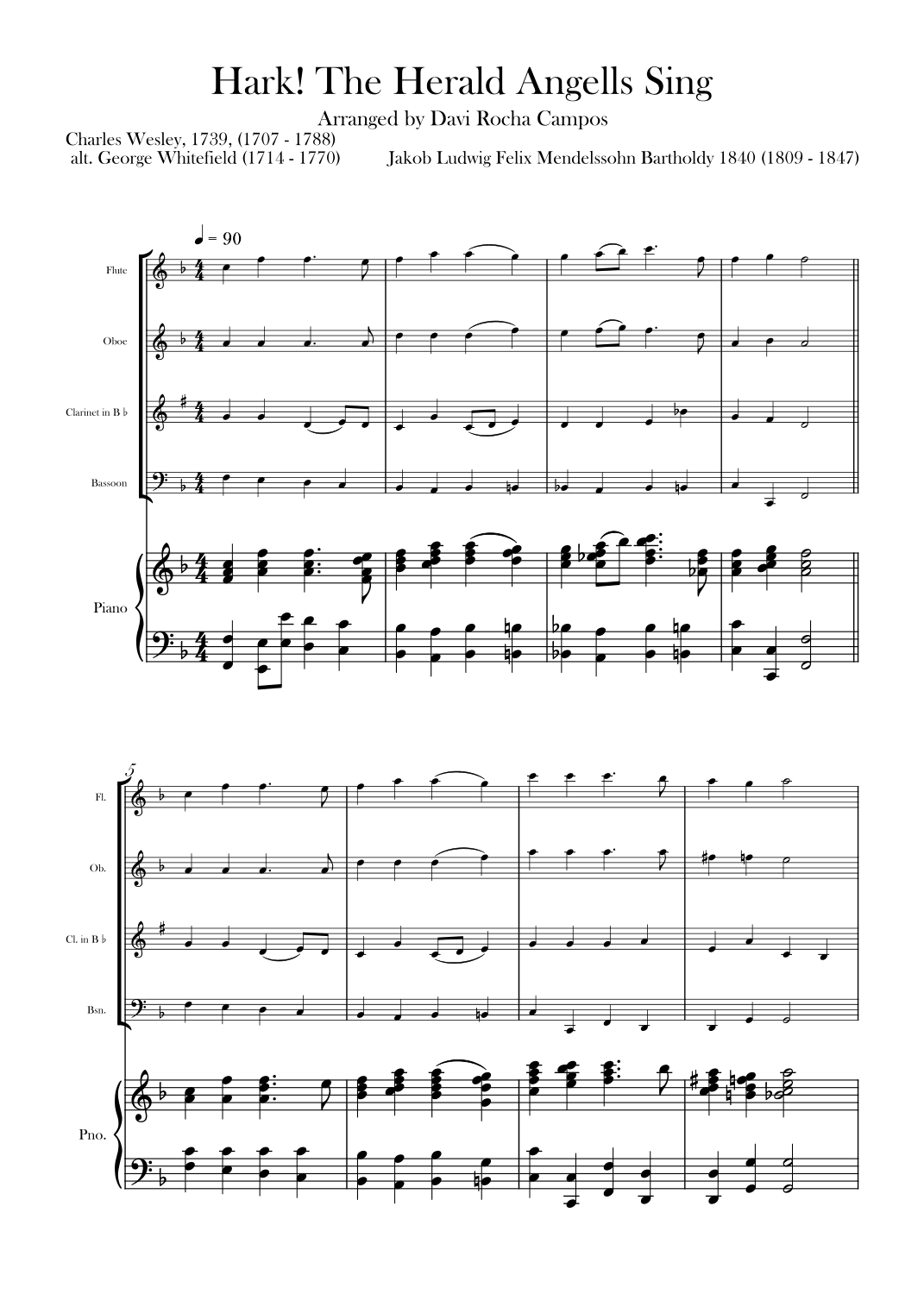 Hark! The Herald Angells Sing (arr. Davi Rocha Campos)