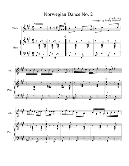 Norwegian Dance No. 2 (arr. Sandy McIntire)