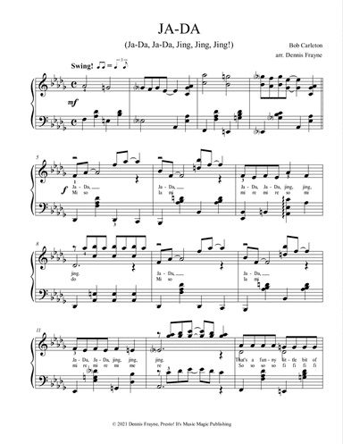 JA-DA (Ja-Da, Ja-Da, Jing, Jing, Jing!) (arr. Dennis Frayne)