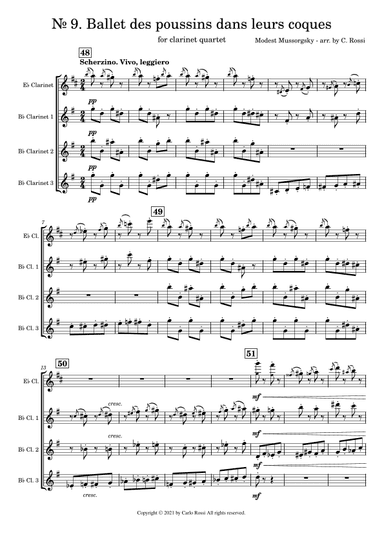 Pictures at an Exibition - Ballet des poussins dans leurs coques (arr. Carlo Rossi)