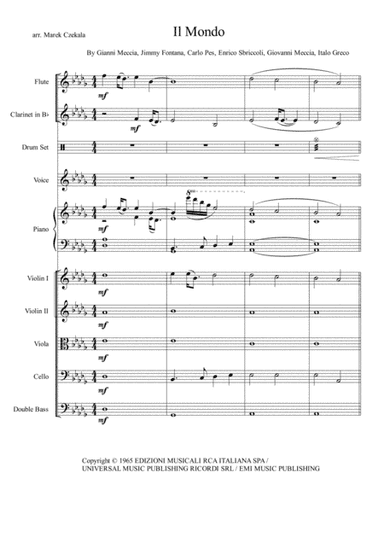 Il Mondo (arr. Marek Czekala)
