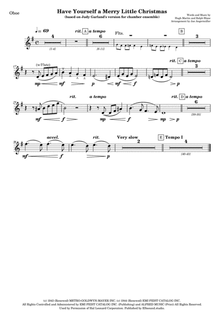Have Yourself A Merry Little Christmas  from MEET ME IN ST. LOUIS (arr. Jan Angermüller)