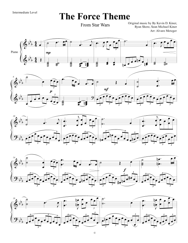 The Force Theme (arr. Alvaro Metzger)