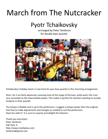 March from The Nutcracker (for Bass Quartet) (arr. Peter Tambroni)