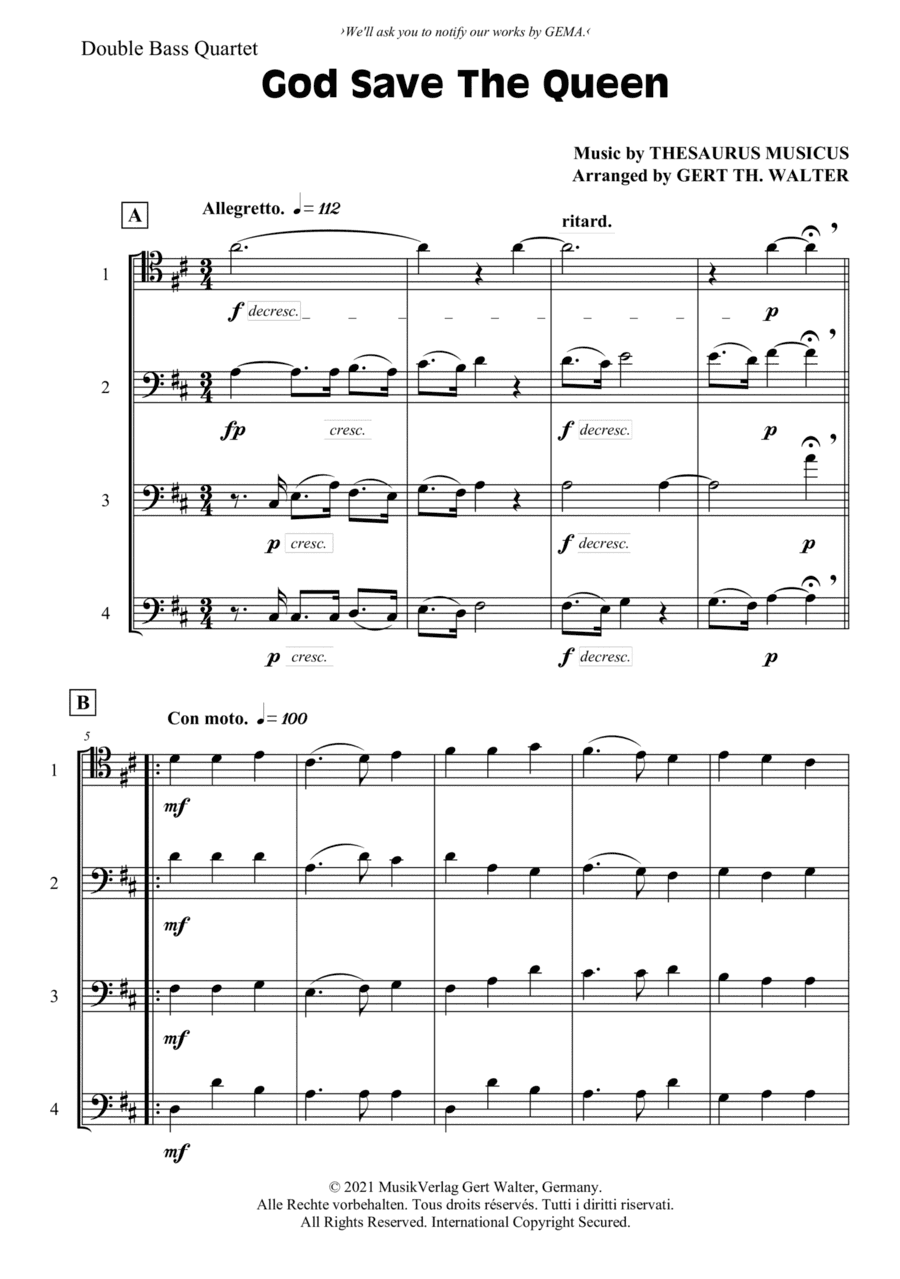 God Save The Queen (arr. Gert Th. Walter)
