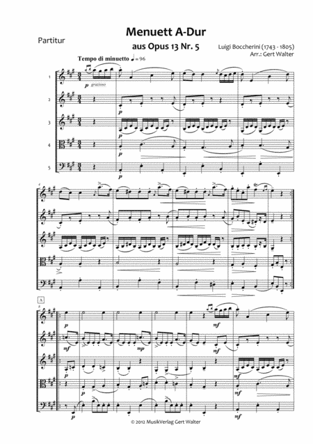 Menuet (arr. Gert Th. Walter)