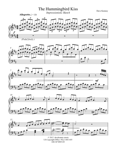 The Hummingbird Kiss (solo piano)