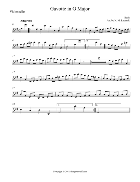 Gavotte in G Major (arr. Nick Lacanski)