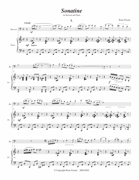 Sonatine for Bassoon and Piano