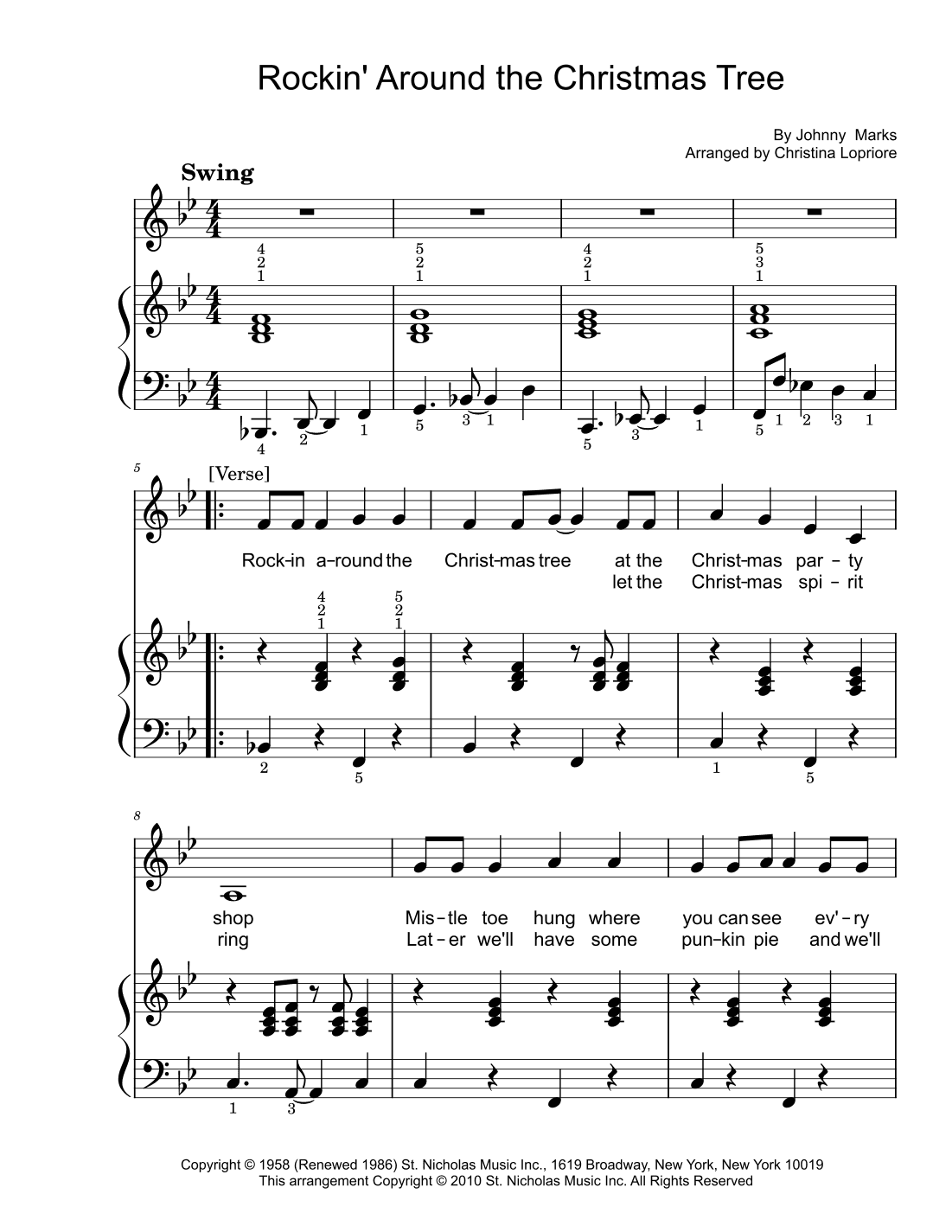 Rockin' Around The Christmas Tree (arr. Christina Lopriore)