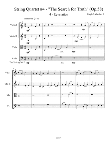 String Quartet #4 "The Search for Truth" - 4 - Revelation