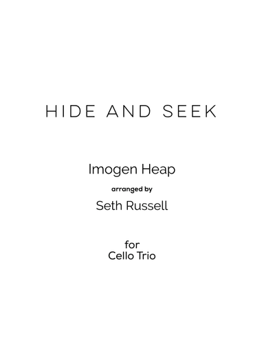 Hide And Seek (arr. Seth Russell)