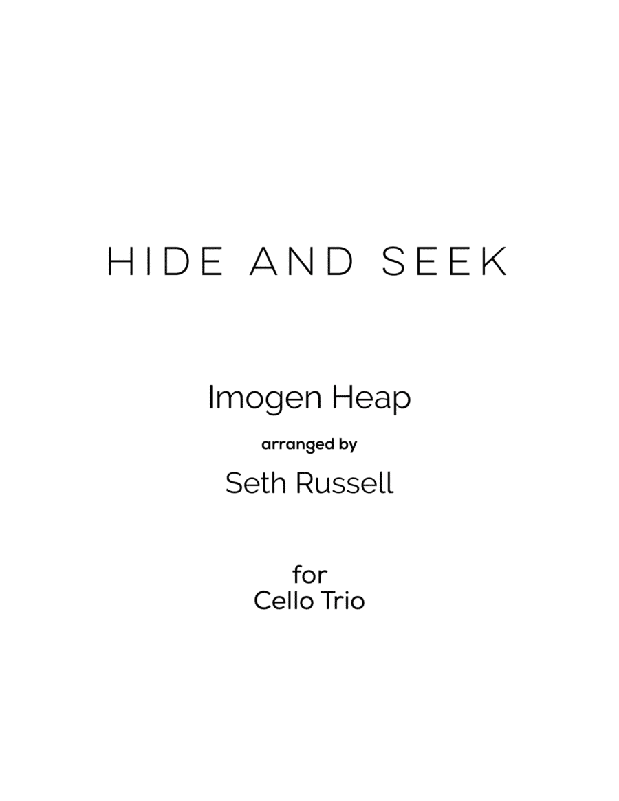 Hide And Seek (arr. Seth Russell)