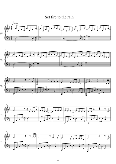 Set Fire To The Rain (arr. Adele Adkins)