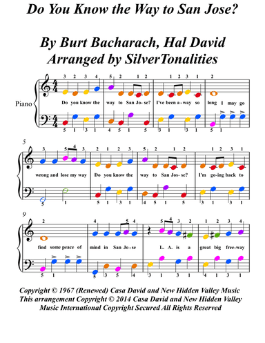 Do You Know The Way To San Jose (arr. SilverTonalities)