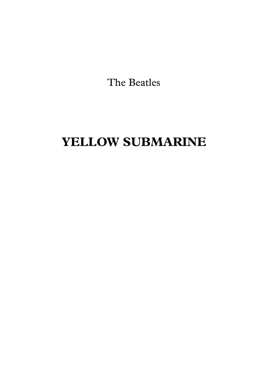 Yellow Submarine (arr. Jope)