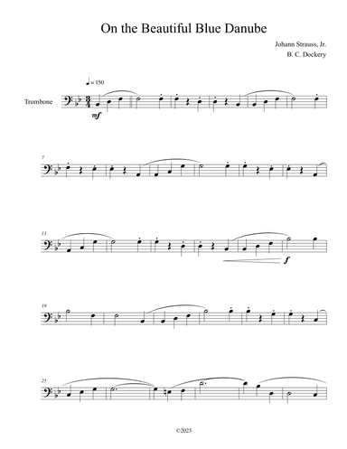 The Blue Danube (Trombone Solo) (arr. B. C. Dockery)