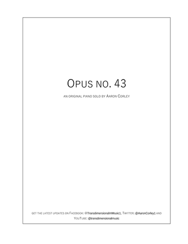 Aaron Corley: Opus no. 43