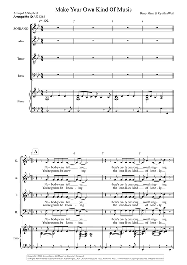 Make Your Own Kind Of Music (arr. Alan Shepherd)