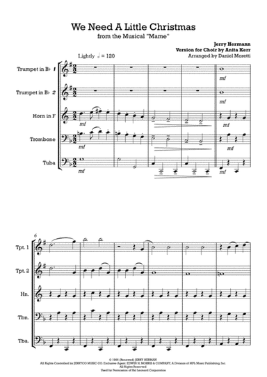 We Need A Little Christmas (arr. Daniel Moretti)