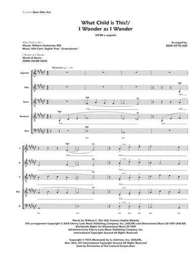 I Wonder As I Wander (arr. Dom Otto Asis)