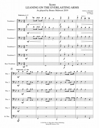 LEANING ON THE EVERLASTING ARMS (arr. E. E. Biggs)